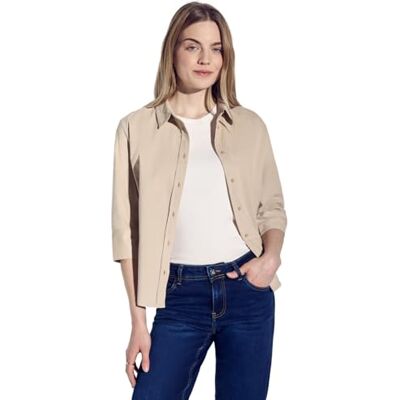 Street One dam manchesterblus, Bomull beige, 42 Street One dam manchesterblus, Bomull beige, 42