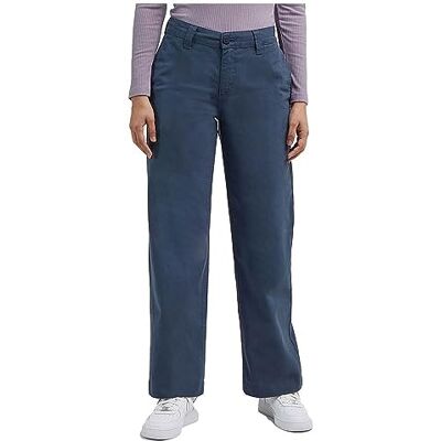 Lee Dam raka chinos byxor, Djupt vatten, 27W x 33L Lee Dam raka chinos byxor, Djupt vatten, 27W x 33L