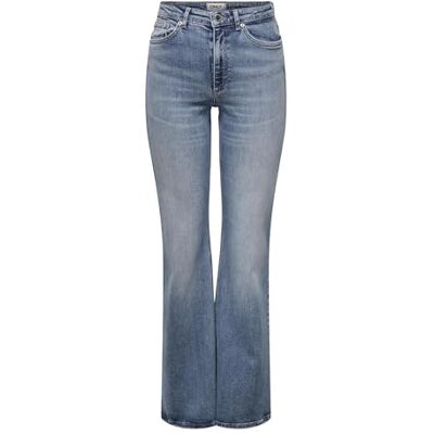 ONLY Onljuicy Hw Flared DNM Dot023 Noos, Mellanblå denim, 30W x 30L ONLY Onljuicy Hw Flared DNM Dot023 Noos, Mellanblå denim, 30W x 30L