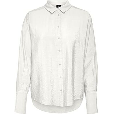 VERO MODA VMLENA LS skjorta WVN NOOS, Snövit, M VERO MODA VMLENA LS skjorta WVN NOOS, Snövit, M