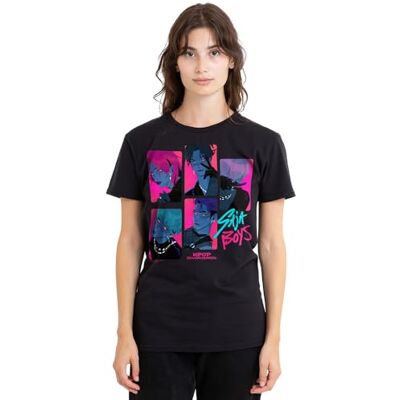KPop Demon Hunters kvinnors Saja Pojkar Demons damer T-shirt T-shirt, Svart, L KPop Demon Hunters kvinnors Saja Pojkar Demons damer T-shirt T-shirt, Svart, L