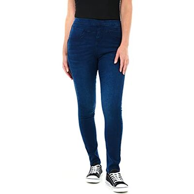 M17 Denimjeans, jeggings för kvinnor, Sculpt Pull på Skinny Fit, vardagliga bomullsbyxor med fickor, BLÅ, 52 SE M17 Denimjeans, jeggings för kvinnor, Sculpt Pull på Skinny Fit, vardagliga bomullsbyxor med fickor, BLÅ, 52 SE