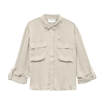 VERO MODA dam Vmfabiana Ls Shirt VMA Noos, Björk, XXL VERO MODA dam Vmfabiana Ls Shirt VMA Noos, Björk, XXL