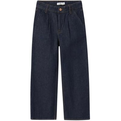 NAME IT flicka Nkfbella Hw W Pleat Jeans 3020-Az L Noos, Mörkblå denim, 128 NAME IT flicka Nkfbella Hw W Pleat Jeans 3020-Az L Noos, Mörkblå denim, 128