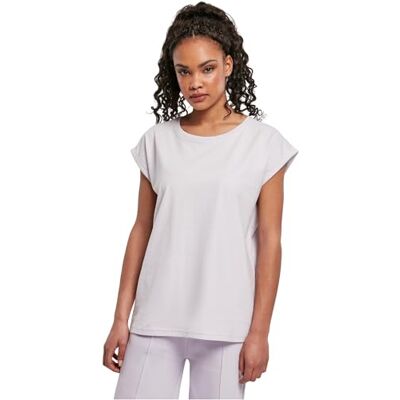 Urban Classics T-shirt för kvinnor, utökad axel, te av naturlig ekologisk bomull, överdel av 100% ekologisk bomull, storlekar XS till 5XL, Softlilac, 5XL Urban Classics T-shirt för kvinnor, utökad axel, te av naturlig ekologisk bomull, överdel av 100% ekologisk bomull, storlekar XS till 5XL, Softlilac, 5XL