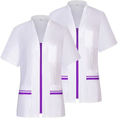 MISEMIYA Paket 2 enheter Sanitär skjorta Kvinna Sanitär Uniform HOSTELERY Uniform 712, lila 21, XS MISEMIYA Paket 2 enheter Sanitär skjorta Kvinna Sanitär Uniform HOSTELERY Uniform 712, lila 21, XS