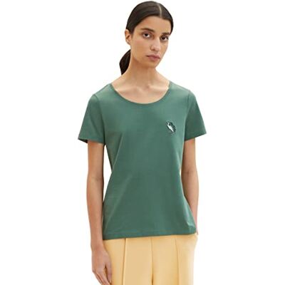 TOM TAILOR Damer T-shirt 1035471, 18601 Pineneedle Green, M TOM TAILOR Damer T-shirt 1035471, 18601 Pineneedle Green, M