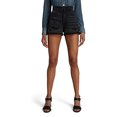 G-STAR RAW Dam Tedie Ultra High Shorts, Bär i tjärta svart återställd C526-c271, 28W Regelbunden G-STAR RAW Dam Tedie Ultra High Shorts, Bär i tjärta svart återställd C526-c271, 28W Regelbunden