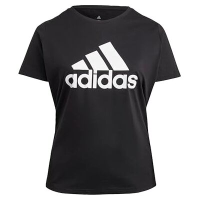 adidas Kvinnor Essentials Logo Tee (Plus Size), Black/White, XXL Plus adidas Kvinnor Essentials Logo Tee (Plus Size), Black/White, XXL Plus