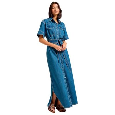 Lee SS Maxi Western Dress, Berryskål, S Lee SS Maxi Western Dress, Berryskål, S