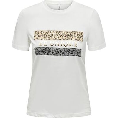 ONLY Onltanya Life Reg S/S Leo Print Top JRS, Molndansare, L ONLY Onltanya Life Reg S/S Leo Print Top JRS, Molndansare, L