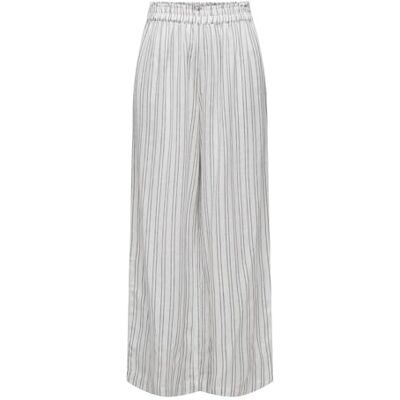 ONLY Onltokyo Hw Linen Blend Stripe PNT Noos tygbyxor för kvinnor, Ljus vit/ränder: kub, 32/XXS/L ONLY Onltokyo Hw Linen Blend Stripe PNT Noos tygbyxor för kvinnor, Ljus vit/ränder: kub, 32/XXS/L