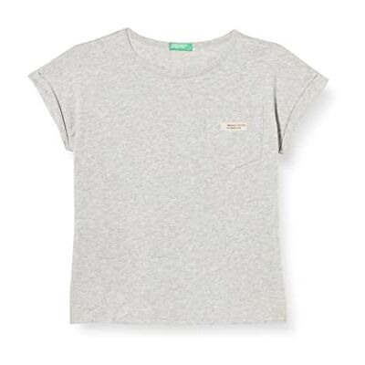 United T-shirt för flickor, Melange ljusgrå 501, 120 cm United T-shirt för flickor, Melange ljusgrå 501, 120 cm