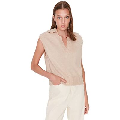 Trendyol Dam TWOAW23SV00147/Bej tröja, beige, M, Beige, M Trendyol Dam TWOAW23SV00147/Bej tröja, beige, M, Beige, M