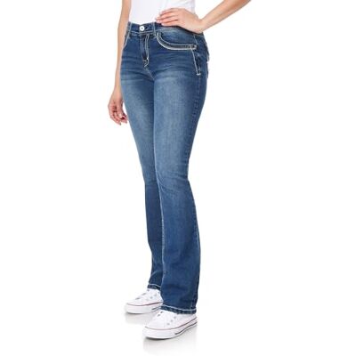 WallFlower Women's Legendary Bootcut Mid-Rise Insta Stretch Juniors Jeans (Standard and Plus), Keller, 11 Long WallFlower Women's Legendary Bootcut Mid-Rise Insta Stretch Juniors Jeans (Standard and Plus), Keller, 11 Long