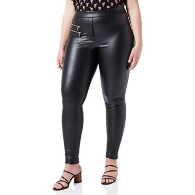 ONLY Carmakoma Women's Carsimone faux läder OTW leggings, svart, 42 ONLY Carmakoma Women's Carsimone faux läder OTW leggings, svart, 42