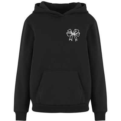 Tee Good Vibes Bow Ladies Fluffy Hoody, svart, L Tee Good Vibes Bow Ladies Fluffy Hoody, svart, L