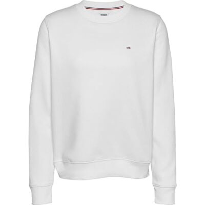 Tommy Jeans dam TJW REG S FLAG CREW DW0DW19959YBR001 pullover sweatshirt, vit (vit), XXS, Vit (vit), XXS Tommy Jeans dam TJW REG S FLAG CREW DW0DW19959YBR001 pullover sweatshirt, vit (vit), XXS, Vit (vit), XXS