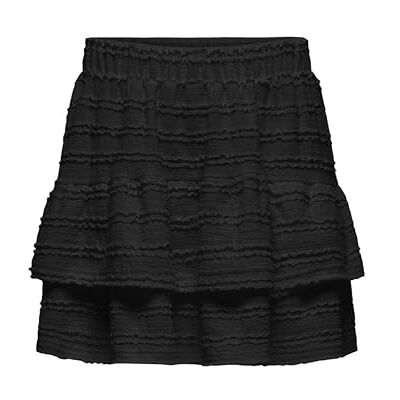 ONLY Dam Onlgayle Mini kjol JRS, svart, S ONLY Dam Onlgayle Mini kjol JRS, svart, S