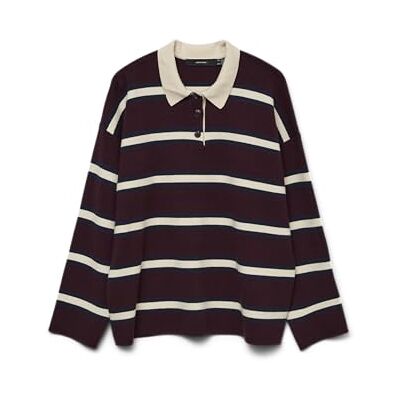 VERO MODA Vmsaba Poloneck Ls pullover Noos, Vinprovning, XL VERO MODA Vmsaba Poloneck Ls pullover Noos, Vinprovning, XL