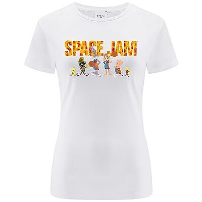 ERT GROUP Warner Bros. Space Jam 2, Space Jam 006, Kortärmad T-shirt dam, 100% bomull, Ensidigt levande tryck, Size XXS, White, Sömlös design, Smidigt och elastiskt tyg för vardaglig lätthet ERT GROUP Warner Bros. Space Jam 2, Space Jam 006, Kortärmad T-shirt dam, 100% bomull, Ensidigt levande tryck, Size XXS, White, Sömlös design, Smidigt och elastiskt tyg för vardaglig lätthet