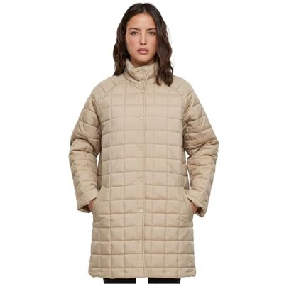 Urban Classics dam quiltad kappa jacka, Wetsand, XL Urban Classics dam quiltad kappa jacka, Wetsand, XL