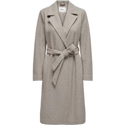 ONLY Onlalvilda Life Wrap Coat OTW kappa, Helt enkelt taupe/detalj: melange, S ONLY Onlalvilda Life Wrap Coat OTW kappa, Helt enkelt taupe/detalj: melange, S