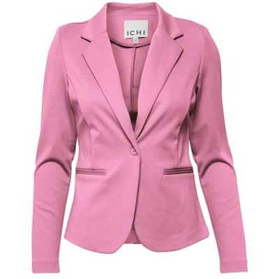 ICHI IHKATE BL dam blazer kort blazer, jacka med en knapp-kavaj med stretch och, Superrosa (172625), L ICHI IHKATE BL dam blazer kort blazer, jacka med en knapp-kavaj med stretch och, Superrosa (172625), L