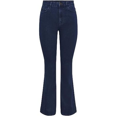 PIECES PCPEGGY utsvängda HW jeans DB NOOS BC jeansbyxor, mörkblå denim, M PIECES PCPEGGY utsvängda HW jeans DB NOOS BC jeansbyxor, mörkblå denim, M
