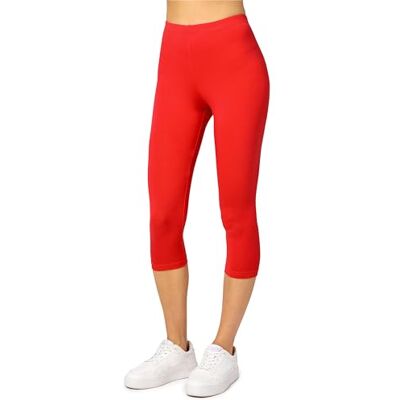 Merry Style Dam 3/4 Leggings MS10-144(Röd, S) Merry Style Dam 3/4 Leggings MS10-144(Röd, S)
