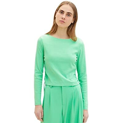 TOM TAILOR Denim Damer Långärmad T-shirt 1035371, 11052 Strong Green, M TOM TAILOR Denim Damer Långärmad T-shirt 1035371, 11052 Strong Green, M