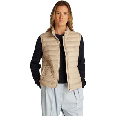 Tommy Hilfiger dam UL DOWN MOCK NK VEST WW0WW45499, khaki, XXL, Kaki (sandelträ), XXL Tommy Hilfiger dam UL DOWN MOCK NK VEST WW0WW45499, khaki, XXL, Kaki (sandelträ), XXL
