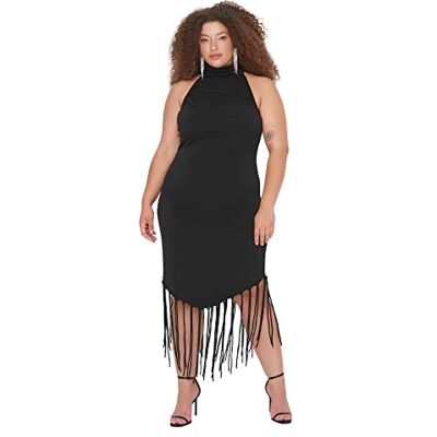 Trendyol Curve Plus Size Klänning Svart Casual, Svart, XL Trendyol Curve Plus Size Klänning Svart Casual, Svart, XL