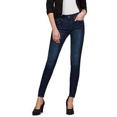G-STAR RAW Dam 3301-l hög midja smala jeans, Blå (Clean Dk Aged 6553-6526), 24W x 34L G-STAR RAW Dam 3301-l hög midja smala jeans, Blå (Clean Dk Aged 6553-6526), 24W x 34L