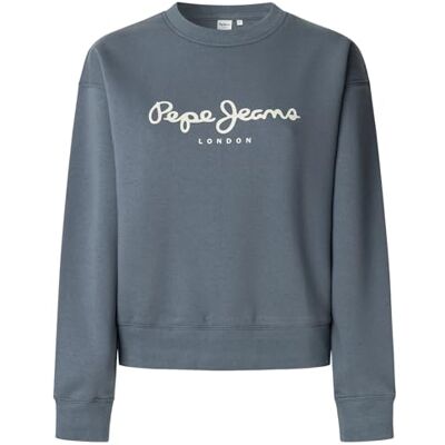 Pepe Jeans dam BADDY sweatshirt, blå (borrblå), L, Blå (borr blå), L Pepe Jeans dam BADDY sweatshirt, blå (borrblå), L, Blå (borr blå), L