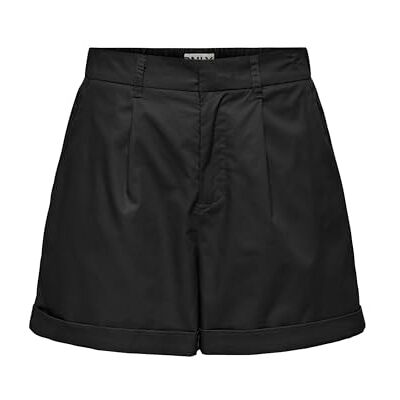 ONLY Onlzora Hw chinos shorts PNT, svart, XS ONLY Onlzora Hw chinos shorts PNT, svart, XS