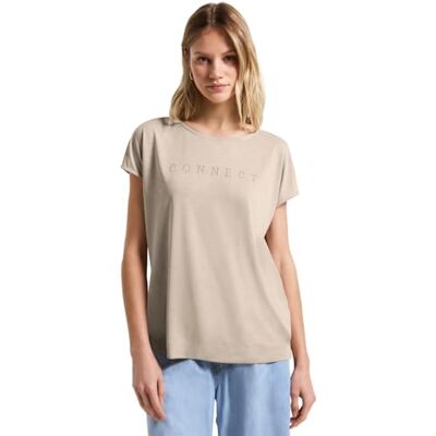 Street One dam sidenlook skjorta med Wording, Coastal Beige, 44 Street One dam sidenlook skjorta med Wording, Coastal Beige, 44