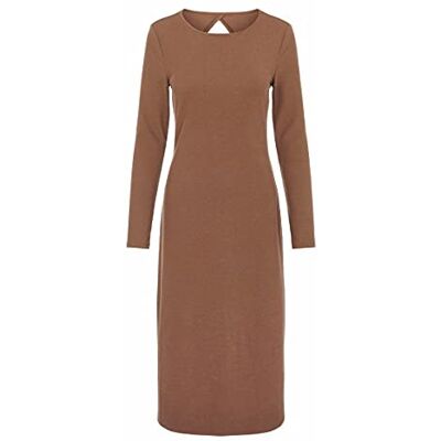 YAS Damer zully Ls Midi Dress-Ma klänning, SOLBRÄNNA, XS YAS Damer zully Ls Midi Dress-Ma klänning, SOLBRÄNNA, XS
