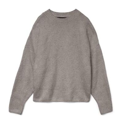 VERO MODA VMBOOM LS O-hals tröja GA NOOS, Månkjol/detalj: melerad, M VERO MODA VMBOOM LS O-hals tröja GA NOOS, Månkjol/detalj: melerad, M