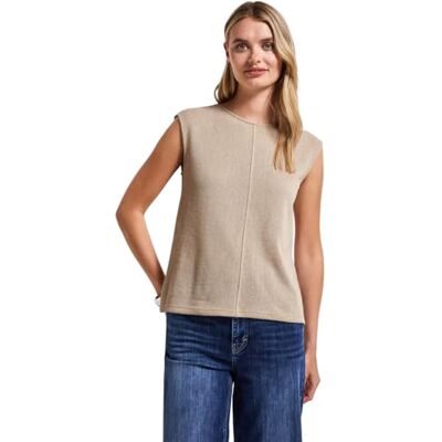 Street One damtopp i stickad look, Coastal Beige, 42 Street One damtopp i stickad look, Coastal Beige, 42