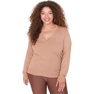 Trendyol TBBAW23AN00111/Camel sweatshirt, kamel, XXL, Camel, XXL Trendyol TBBAW23AN00111/Camel sweatshirt, kamel, XXL, Camel, XXL