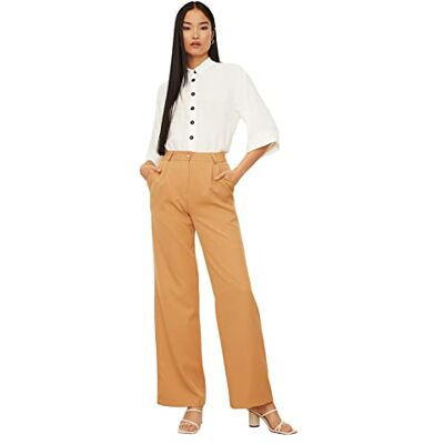 Trendyol Dam Brown Plenty of Byxor Byxor 34 Trendyol Dam Brown Plenty of Byxor Byxor 34