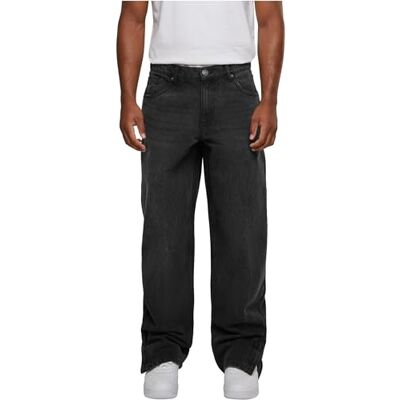 Urban Classics mäns Heavy Ounce jeans med rak passform, svart tvättad, W38, Svart tvättad, 12 Urban Classics mäns Heavy Ounce jeans med rak passform, svart tvättad, W38, Svart tvättad, 12