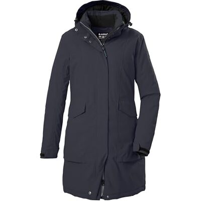 Killtec Damen vattentät parkas/kappa med avtagbar huva Damen Funktionsparka, dunkelnavy, 42, 43284-000 Killtec Damen vattentät parkas/kappa med avtagbar huva Damen Funktionsparka, dunkelnavy, 42, 43284-000
