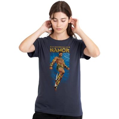 Marvel Black Panther Wakanda Forever Enemies Call Me Namor dam t-shirt, djup marinblå, XX-Large, Djup marinblå, XXL Marvel Black Panther Wakanda Forever Enemies Call Me Namor dam t-shirt, djup marinblå, XX-Large, Djup marinblå, XXL