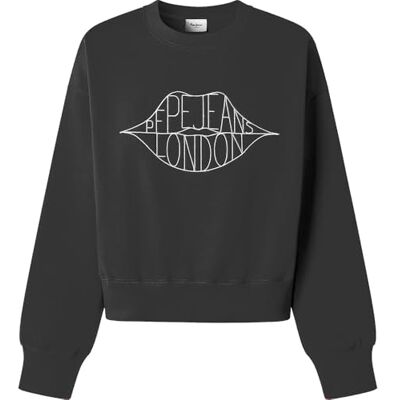 Pepe Jeans dam BERNIS sweatshirt, svart (svart), S, svart (svart), S Pepe Jeans dam BERNIS sweatshirt, svart (svart), S, svart (svart), S
