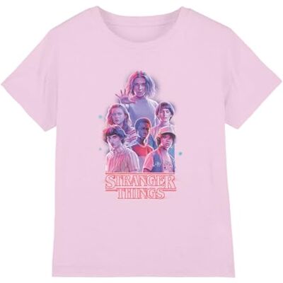 Stranger Things rosa glöd grupp flickor t-shirt, ljusrosa, 12-13 år, Ljusrosa, 12-13 År Stranger Things rosa glöd grupp flickor t-shirt, ljusrosa, 12-13 år, Ljusrosa, 12-13 År