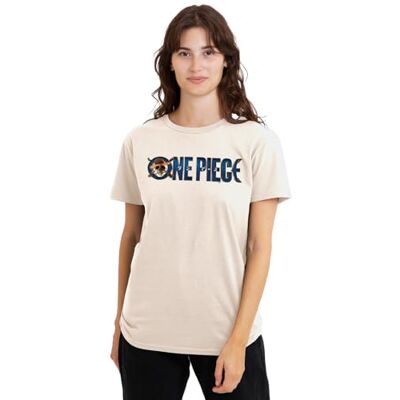 One Piece (Netflix Live Action logo dam t-shirt, naturlig, medium, Naturligt, M One Piece (Netflix Live Action logo dam t-shirt, naturlig, medium, Naturligt, M