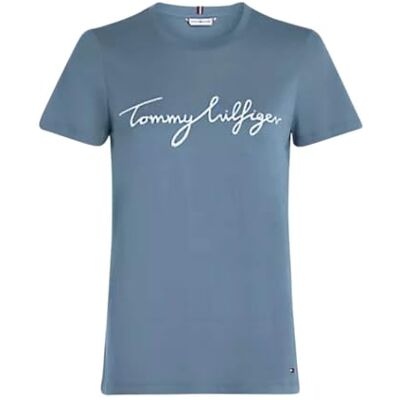 Tommy Hilfiger dam S/S stickade toppar, Blått kol, XXS Tommy Hilfiger dam S/S stickade toppar, Blått kol, XXS
