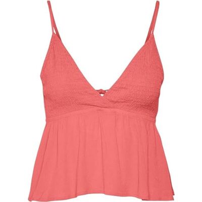 VERO MODA Dam Vmmenny Smock Singlet Top WVN Ga, Georgia Peach, XL VERO MODA Dam Vmmenny Smock Singlet Top WVN Ga, Georgia Peach, XL